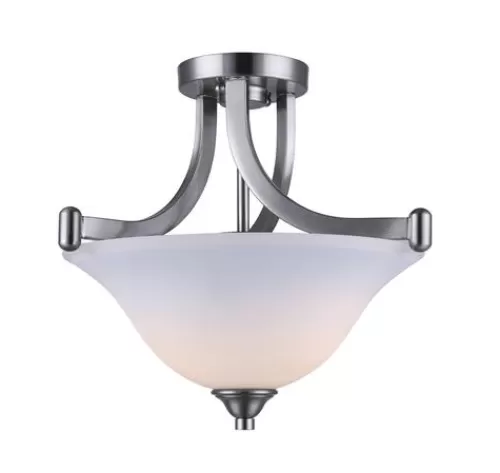 New Patriot Lighting® Dee Brushed Nickel 2-Light Semi-Flush Mount Ceiling Light>* Store