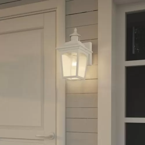 New Patriot Lighting® Dualux Eloise Ii White Motion Sensor Outdoor Security Wall Light>* Cheap