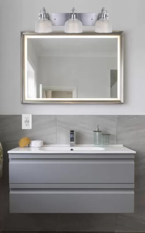 New Patriot Lighting® Dynasty Brushed Nickel 3-Light Vanity Light>* Sale