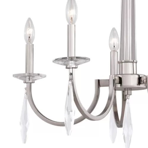 New Patriot Lighting® Hoyne Polished Nickel 5 Light Chandelier>* New