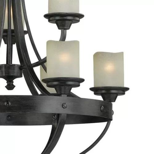 New Patriot Lighting® Lancaster 9-Light Black Walnut Chandelier>* Sale