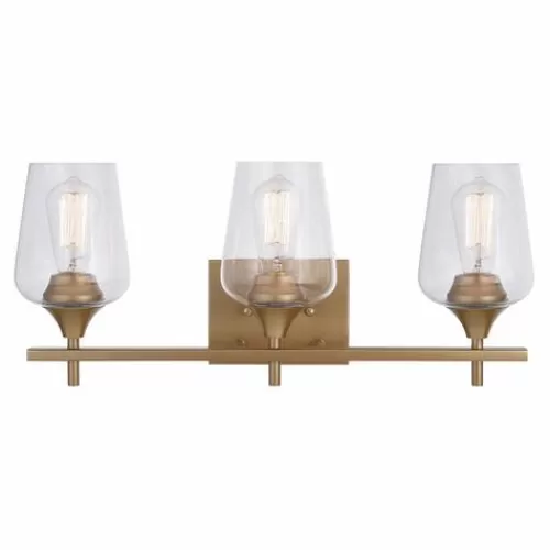 New Patriot Lighting® Malbec Satin Gold 3-Light Vanity Light>* Discount