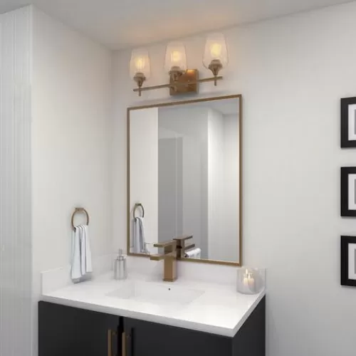 New Patriot Lighting® Malbec Satin Gold 3-Light Vanity Light>* Discount