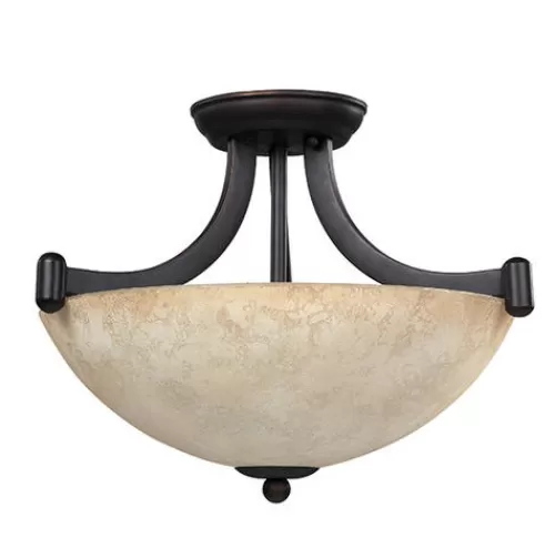 New Patriot Lighting® Warren Rubbed Antique Bronze Convertible Pendant>* Clearance