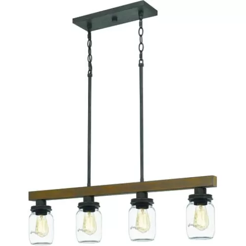 New Patriot Lighting® Wheland Matte Black 4-Light Island Light>* Discount
