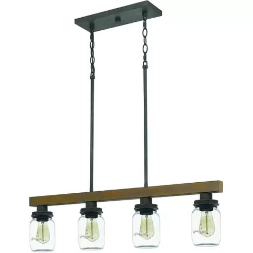 New Patriot Lighting® Wheland Matte Black 4-Light Island Light>* Discount