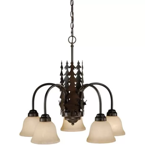 Outlet Patriot Lighting® Bryce 5-Light Burnished Bronze Chandelier>* Flash Sale