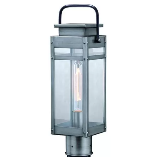 Outlet Patriot Lighting® Clermont Brushed Pewter And Textured Black Post Light>* Shop
