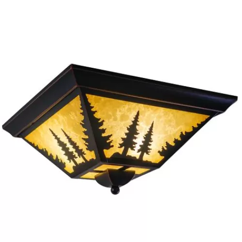 Outlet Patriot Lighting® Yosemite Burnished Bronze Flush Mount Ceiling Light>* Fashion