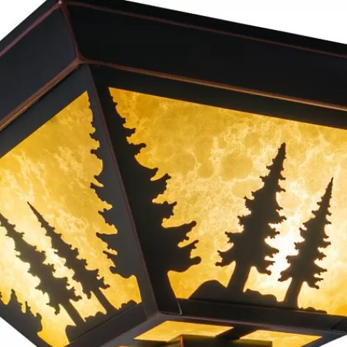 Outlet Patriot Lighting® Yosemite Burnished Bronze Flush Mount Ceiling Light>* Fashion
