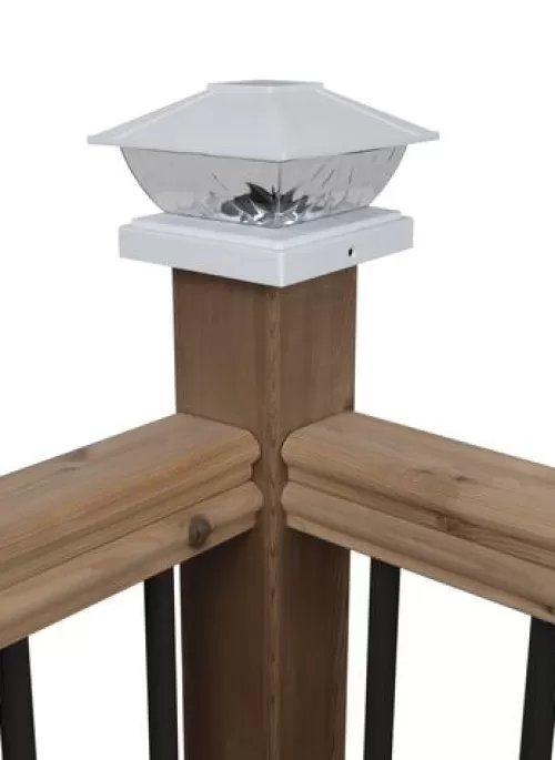Promo Patriot Lighting® Solar Integrated Led Lakota White Post Cap Landscape Light – 2-Pack>* Outlet
