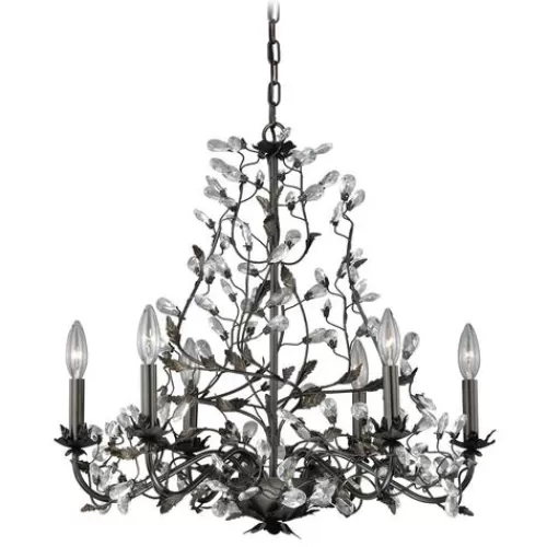 Top 10 Patriot Lighting® Trellis 6-Light Architectural Bronze With Gold Accent Chandelier>* New