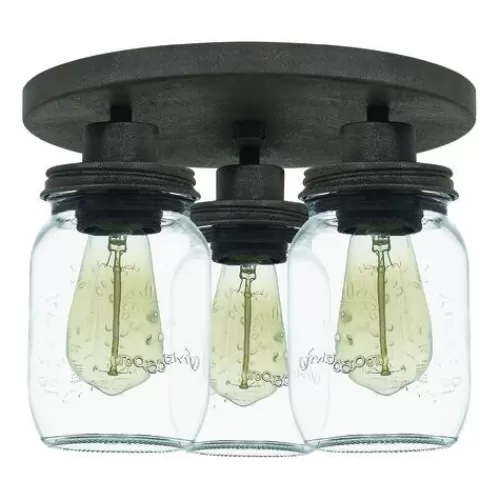 Top 10 Patriot Lighting® Wheland Matte Black 3-Light Semi-Flush Mount Ceiling Light>* Best