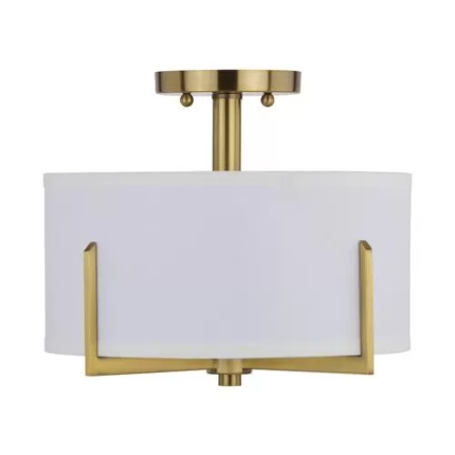 Wholesale Patriot Lighting® Citrine Gold 2-Light Semi-Flush Mount Ceiling Light>* Best Sale